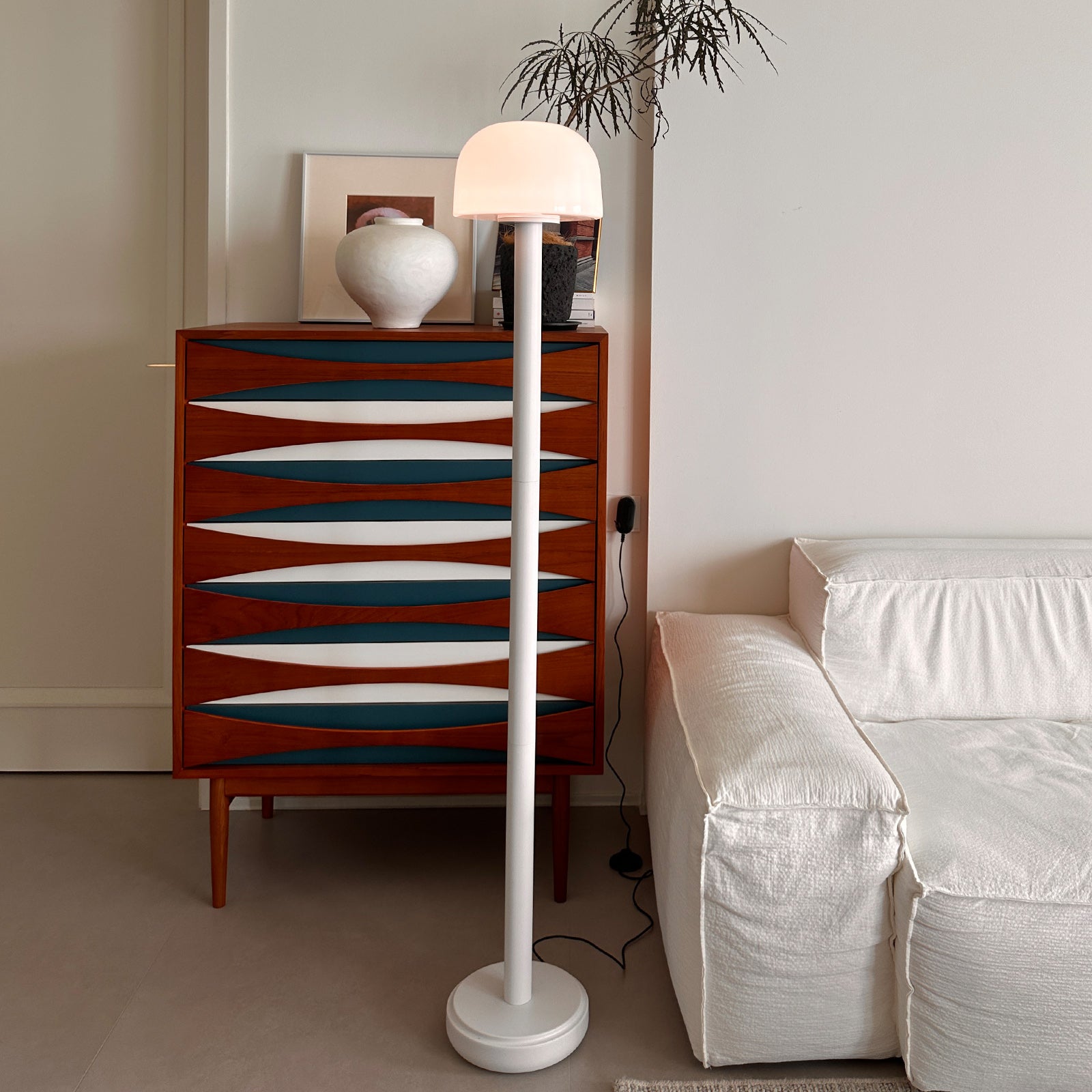 Mushroom Floor Lamp - White