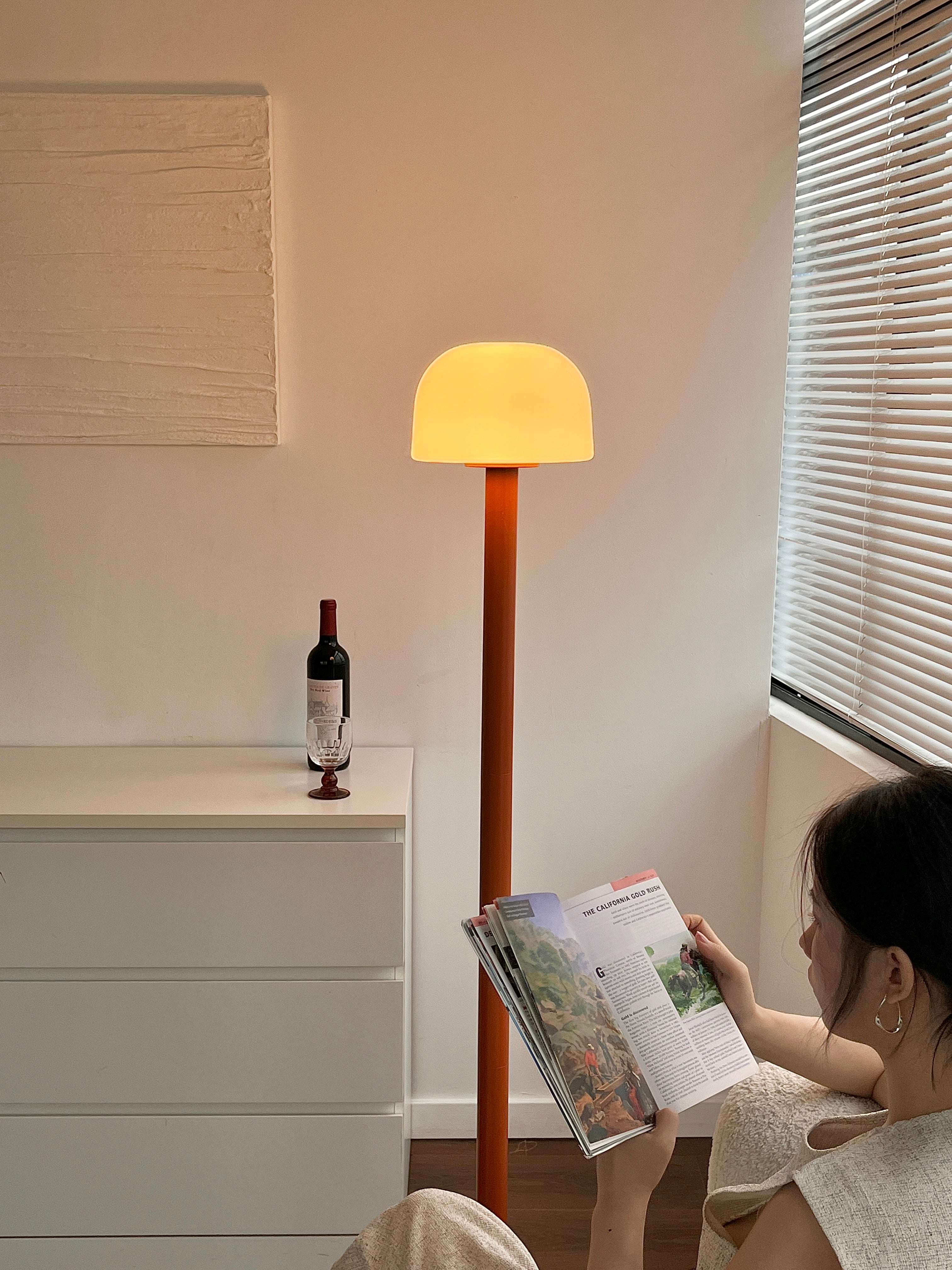 Mushroom Floor Lamp - Orange