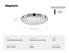 Crystal Shell Flush Mount