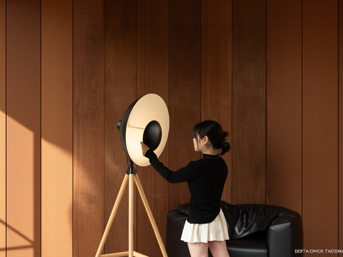 Magcharm paper lamp in a warm interior